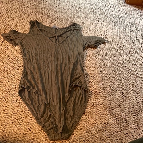 Charlotte Russe Tops - Olive green Bodysuit